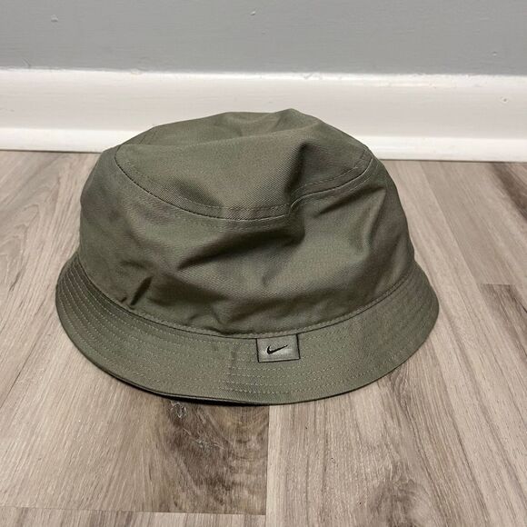 Nike Hat Men’s M/L Dark Green 100% Cotton Bucket - Picture 1 of 4